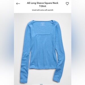 American Eagle Outfitters Long Sleeve square neck Top